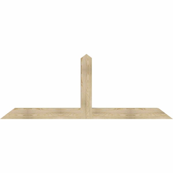 Ekena Millwork Portland Rough Sawn Timber Gable Bracket, Douglas Fir, 96"W x 36"H x 6"D x 6"F, 9/12 Pitch GBW096X36X0606POR00RDF - main
